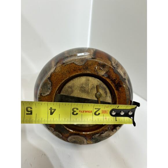 Brush McCoy Pottery 7" inch Decanter Music Box Onyx Glaze FOR PARTS w Stopper - Picture 5 of 8